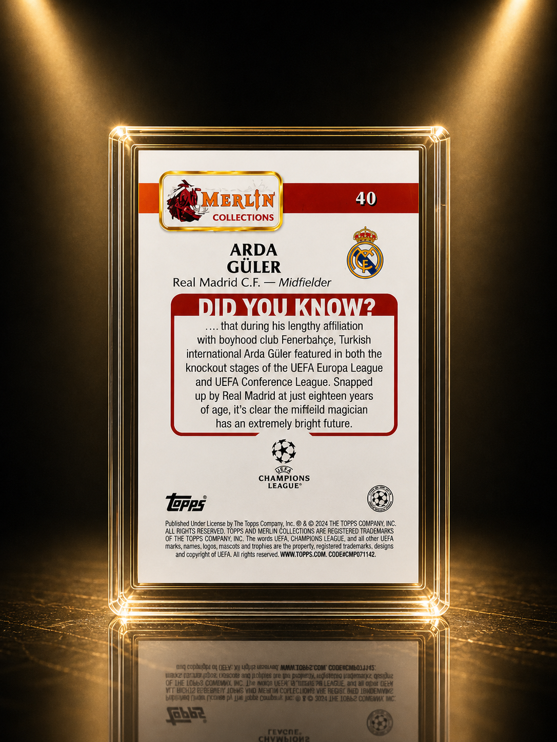 💎 Arda Güler – 13/50 Gold (Topps Merlin) 🇹🇷